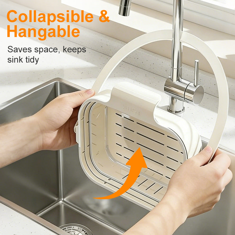🧺🚰 PROMO FLASH 50% ! Panier de Crépine d'Évier Pliable Suspendu au Robinet – Filtration Fine, Vidage Sans les Mains, Multifonction, 2 Coloris, Idéal Cuisine Maline ✨