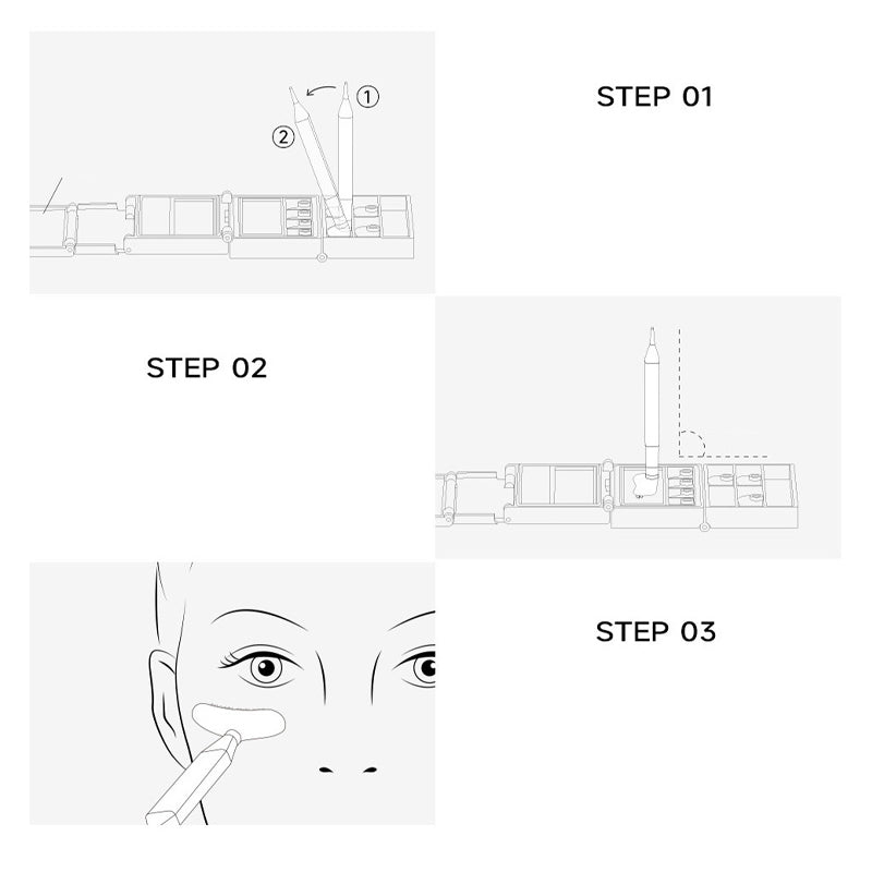 👁️🎀Achetez-en 2 obtenez-en 1 gratuit🔥🔥Kit 3 en 1 : eye-liner et tampon pour les cils inférieurs