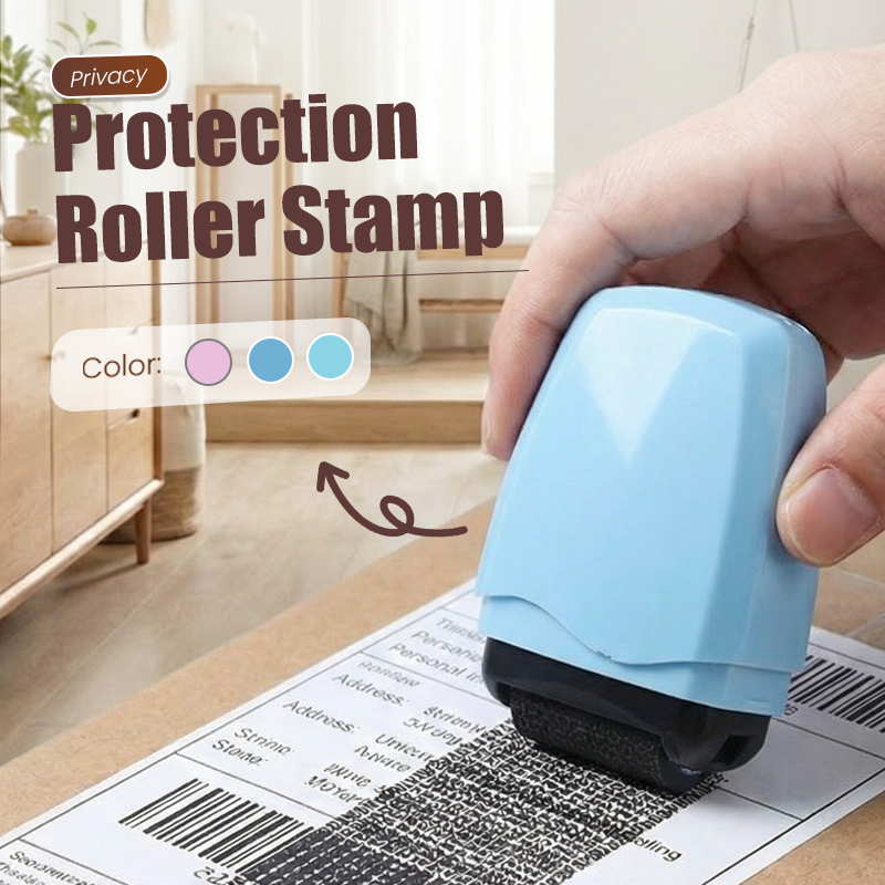🔒📄 Tampon rouleau de protection des données – Brouilleur d’adresses efficace, encre à séchage rapide, protégez vos informations personnelles en un geste ✉️🛡️