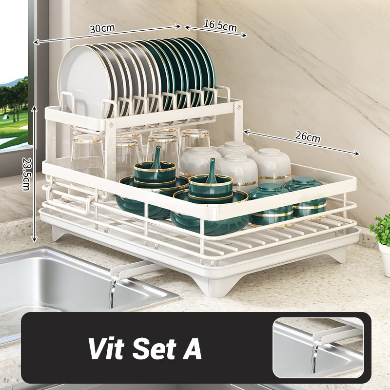 🔥 50% DE RÉDUCTION ! 🔥 Égouttoir à vaisselle domestique à deux niveaux pour la cuisine