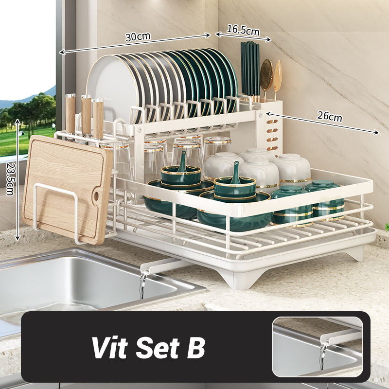 🔥 50% DE RÉDUCTION ! 🔥 Égouttoir à vaisselle domestique à deux niveaux pour la cuisine