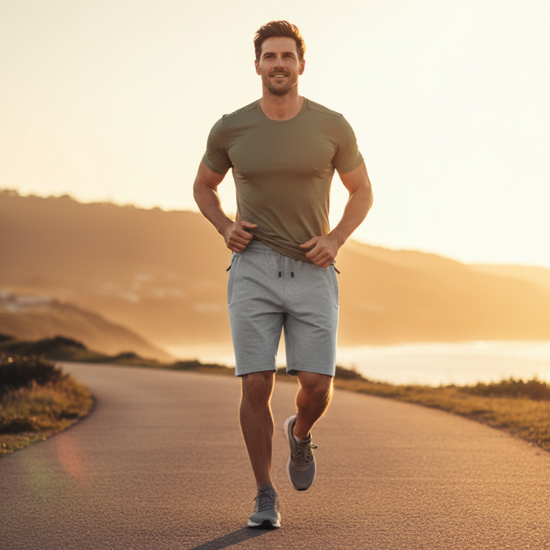🩳 50% DE RÉDUCTION 🏃 Short de sport extensible & respirant – Tissu léger, coupe décontractée – Idéal pour la course, le fitness ou le quotidien – confortable et pratique 🌿💨✨
