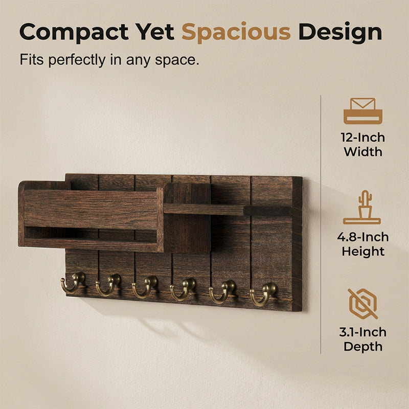 🏆-50% MAINTENANT ! 📬Porte-courrier et porte-clés mural avec étagère – robuste, gain de place et installation simple – organisez votre entrée avec style 🏠