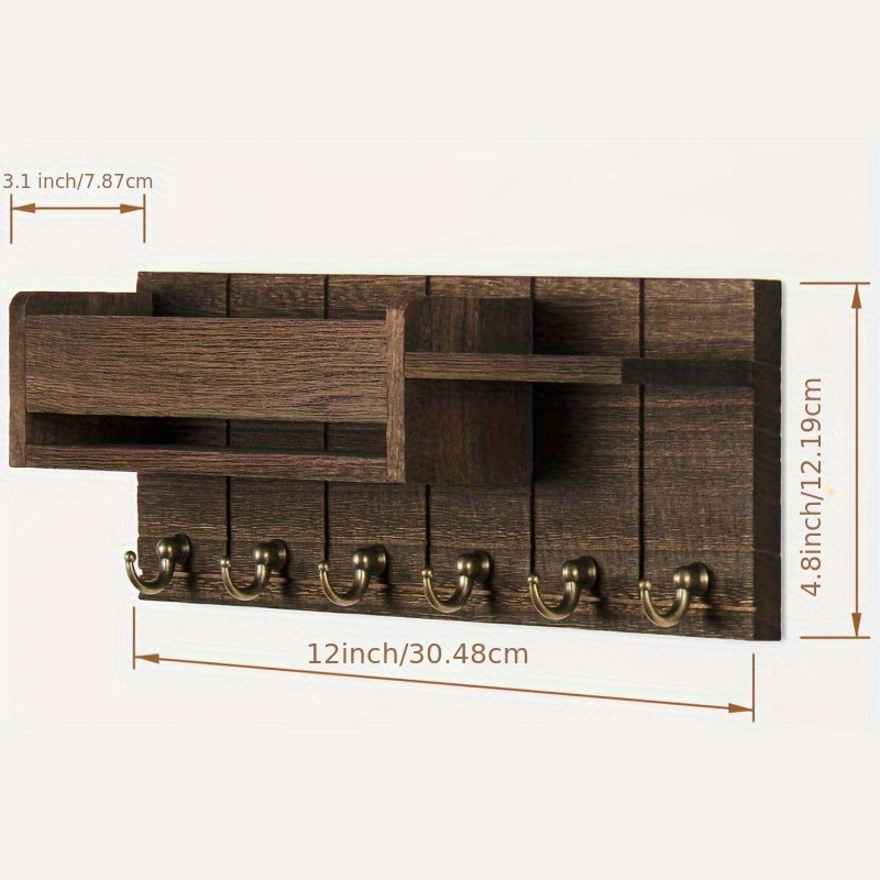 🏆-50% MAINTENANT ! 📬Porte-courrier et porte-clés mural avec étagère – robuste, gain de place et installation simple – organisez votre entrée avec style 🏠