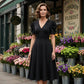🥳Soldes exceptionnelles 2026🥳💞Plus de 50 000 exemplaires vendus !💥💕🌿-50% ! Robe élégante à manches bouffantes – Col V et taille haute pour une silhouette sablier. Respirante et infroissable. Idéale pour femmes matures.👗✅