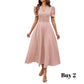 🥳Soldes exceptionnelles 2026🥳💞Plus de 50 000 exemplaires vendus !💥💕🌿-50% ! Robe élégante à manches bouffantes – Col V et taille haute pour une silhouette sablier. Respirante et infroissable. Idéale pour femmes matures.👗✅