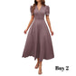 🥳Soldes exceptionnelles 2026🥳💞Plus de 50 000 exemplaires vendus !💥💕🌿-50% ! Robe élégante à manches bouffantes – Col V et taille haute pour une silhouette sablier. Respirante et infroissable. Idéale pour femmes matures.👗✅