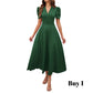 🥳Soldes exceptionnelles 2026🥳💞Plus de 50 000 exemplaires vendus !💥💕🌿-50% ! Robe élégante à manches bouffantes – Col V et taille haute pour une silhouette sablier. Respirante et infroissable. Idéale pour femmes matures.👗✅