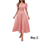 🥳Soldes exceptionnelles 2026🥳💞Plus de 50 000 exemplaires vendus !💥💕🌿-50% ! Robe élégante à manches bouffantes – Col V et taille haute pour une silhouette sablier. Respirante et infroissable. Idéale pour femmes matures.👗✅