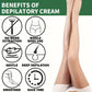 🥥-50% DE RABAIS ! Comme si vous rouliez une noix de coco sur vos jambes et que tous les poils glissaient ! Cette crème dépilatoire avec racloir dissout les poils jusqu’à la racine – pas de chaumes, pas d’irritation.