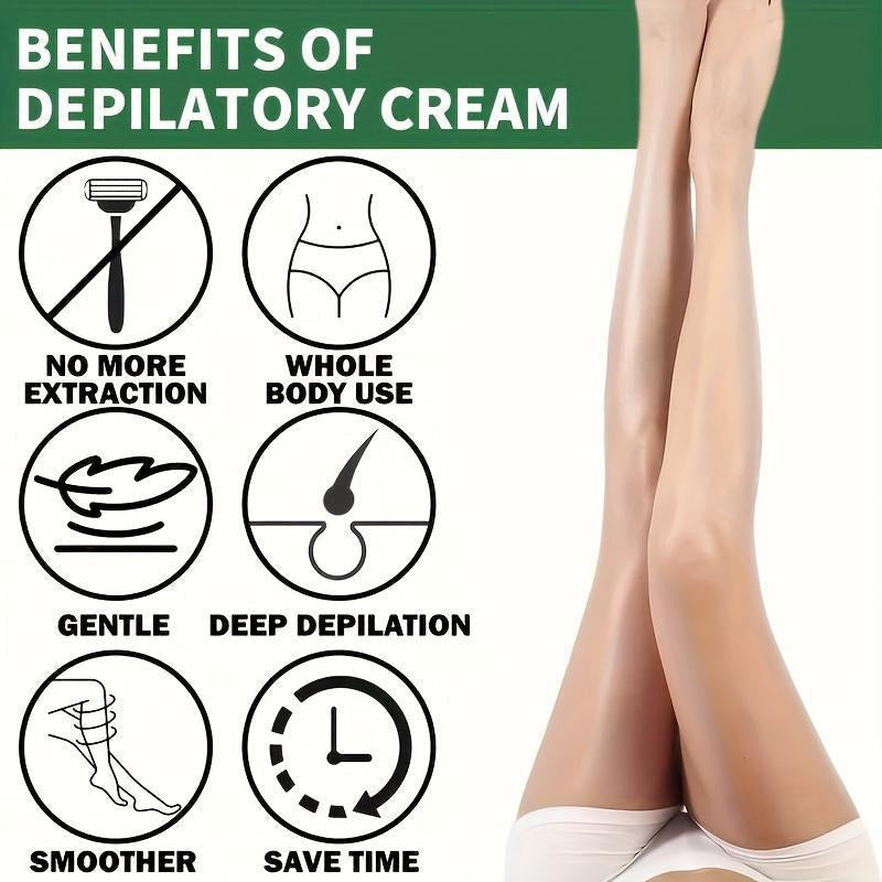 🥥-50% DE RABAIS ! Comme si vous rouliez une noix de coco sur vos jambes et que tous les poils glissaient ! Cette crème dépilatoire avec racloir dissout les poils jusqu’à la racine – pas de chaumes, pas d’irritation.