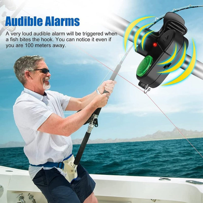 🎣 ACHETEZ 2, OBTENEZ 1 GRATUIT ! 🔔 Alarme de morsure pour pêche avec son & LED – Réglable & sensible – Détecte les touches les plus fines, idéale pour la pêche de nuit ou en eau profonde 🌙💡✨