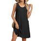 🔥🎁NOUVEAUTÉ -50%🔥Robe décontractée sans manches à col rond avec poches pour femme✈️