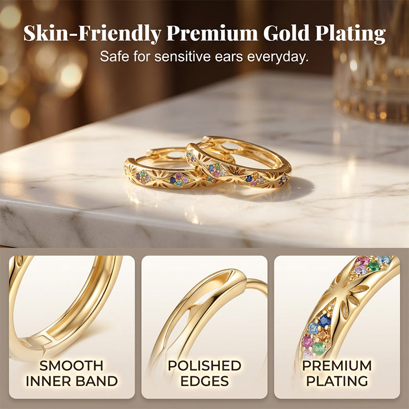 💎‑50 % ! ✨ Boucles d’oreilles anneaux creux avec zircons scintillants – design délicat, légères, parfaites pour le quotidien et les soirées 🌟