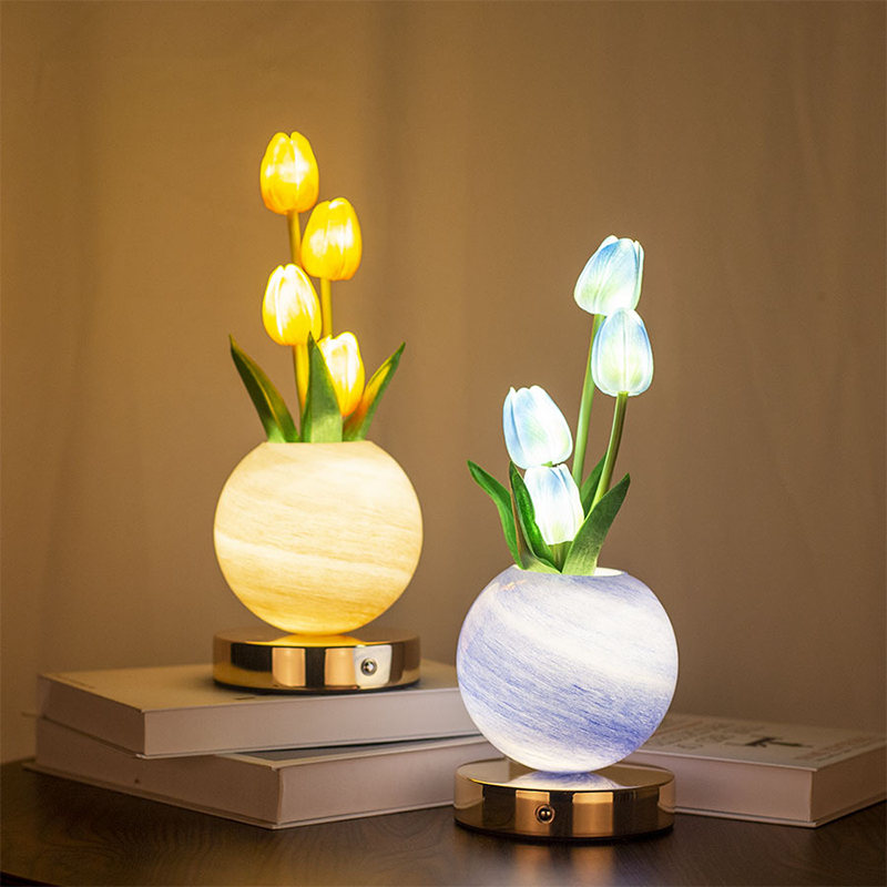 🌷💡 Veilleuse Bouquet de Tulipes – -50% ! Lueur douce, fleurs réalistes, USB – Parfaite pour chambre & nursery 🔥✨