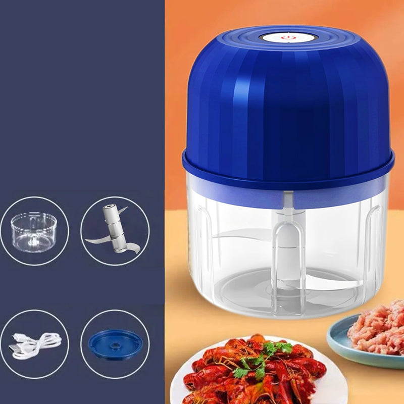 🧄🔥 -50% ! Mini-Hachoir Électrique Sans Fil USB-C – Moteur Grande Vitesse 3 Lames Inox Secondes, Une Touche Zéro Fatigue Mains, Démontable Lavable Hygiénique Polyvalent Ail Légumes Bébé · 3 Coloris ✨