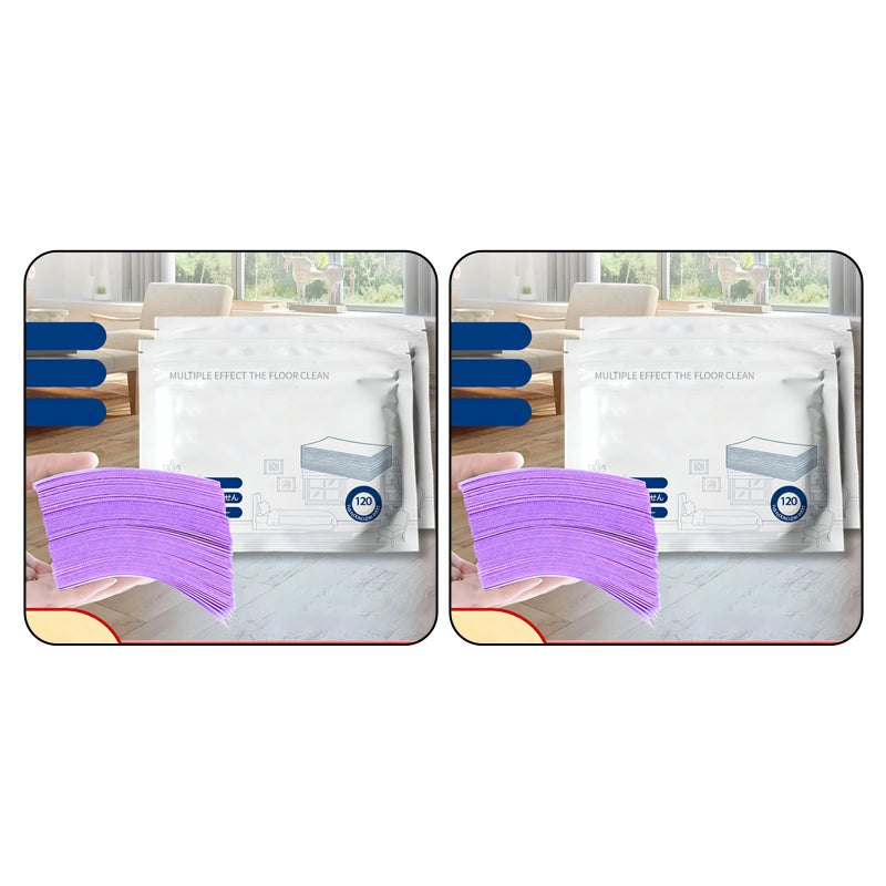 🧽 Lingettes nettoyantes multi-surfaces – Dissolution instantanée dans l'eau, élimination puissante des taches – Sûres pour tous les sols (parquet, carrelage, stratifié) – Brillant sans traces – 120 lingettes 🌟