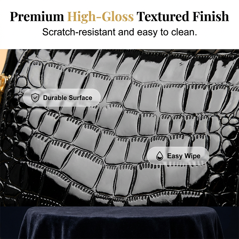 📢📢50 % DE RÉDUCTION !! ⏰ Sac à Main Croco Brillant – Élégant, Structure, Polyvalent 💎
