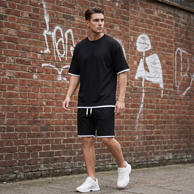 🎉 Soldes 2026 — Plus de 88 000 vendus ! 👕 Ensemble T-shirt & short texturé gaufre – Tissu frais et léger ☀️