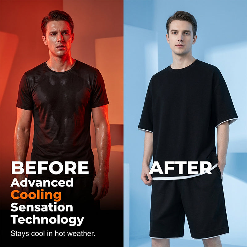 🎉 Soldes 2026 — Plus de 88 000 vendus ! 👕 Ensemble T-shirt & short texturé gaufre – Tissu frais et léger ☀️