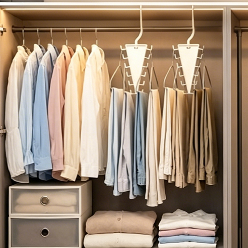 🏠 2 achetés, le 3e offert – Rangement triangulaire pour vêtements, accessoires et bien plus encore 💖