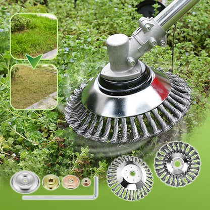 💥🌱 PROMO FLASH 50% ! Kit de Têtes de Coupe Résistantes à l'Usure pour Débroussailleuses – Fer de Qualité, 2 Tailles (8"), Idéal Jardinage & Paysagisme ⚙️