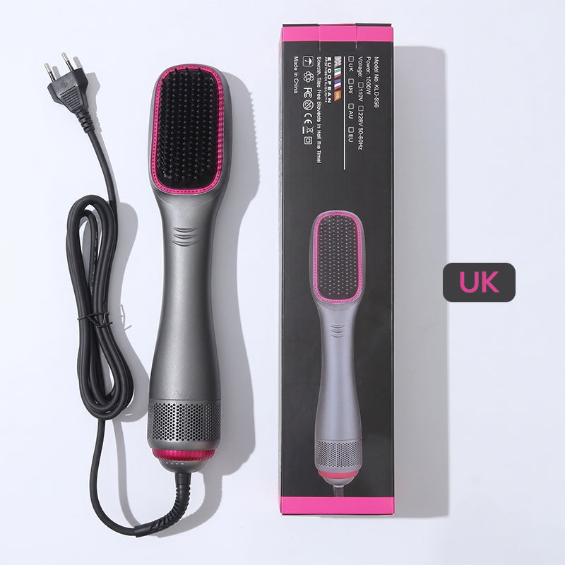 🛡️💇‍♀️ Brosse coiffante sans chaleur excessive – Panneaux flottants anti-brûlure, ions négatifs, domptez les frisottis et apportez une brillance satinée à vos pointes sans risque de fourches 🔥🚫
