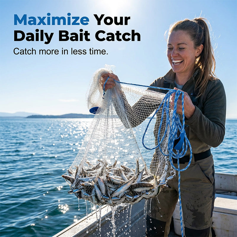 🐟 PROMO LIMITÉE 50% DE RÉDUCTION ! ⚡ Épervier de Pêche Facile à Lancer Nylon – Maillage Résistant, Coulissage Rapide, Eau Douce & Mer ✨