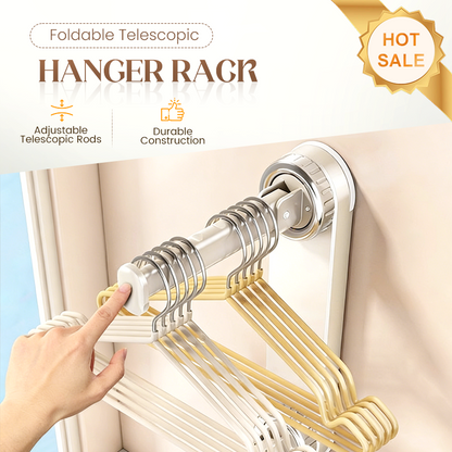 🧺‑50 % ! 🛠️ Étendoir à linge télescopique pliable à ventouses – Gain de place, stable et facile à monter – Idéal pour petits appartements, salle de bain et balcon ✨