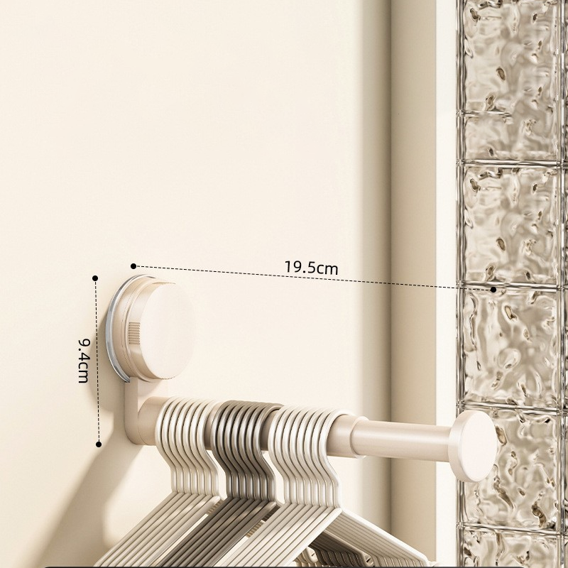 🧺‑50 % ! 🛠️ Étendoir à linge télescopique pliable à ventouses – Gain de place, stable et facile à monter – Idéal pour petits appartements, salle de bain et balcon ✨