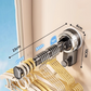 🧺‑50 % ! 🛠️ Étendoir à linge télescopique pliable à ventouses – Gain de place, stable et facile à monter – Idéal pour petits appartements, salle de bain et balcon ✨