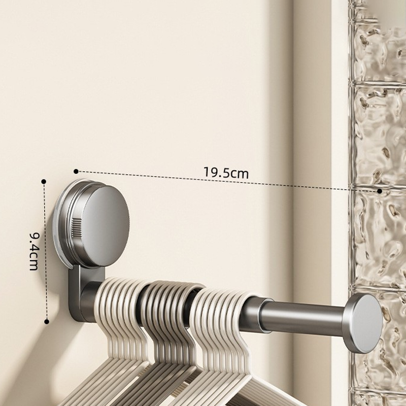 🧺‑50 % ! 🛠️ Étendoir à linge télescopique pliable à ventouses – Gain de place, stable et facile à monter – Idéal pour petits appartements, salle de bain et balcon ✨