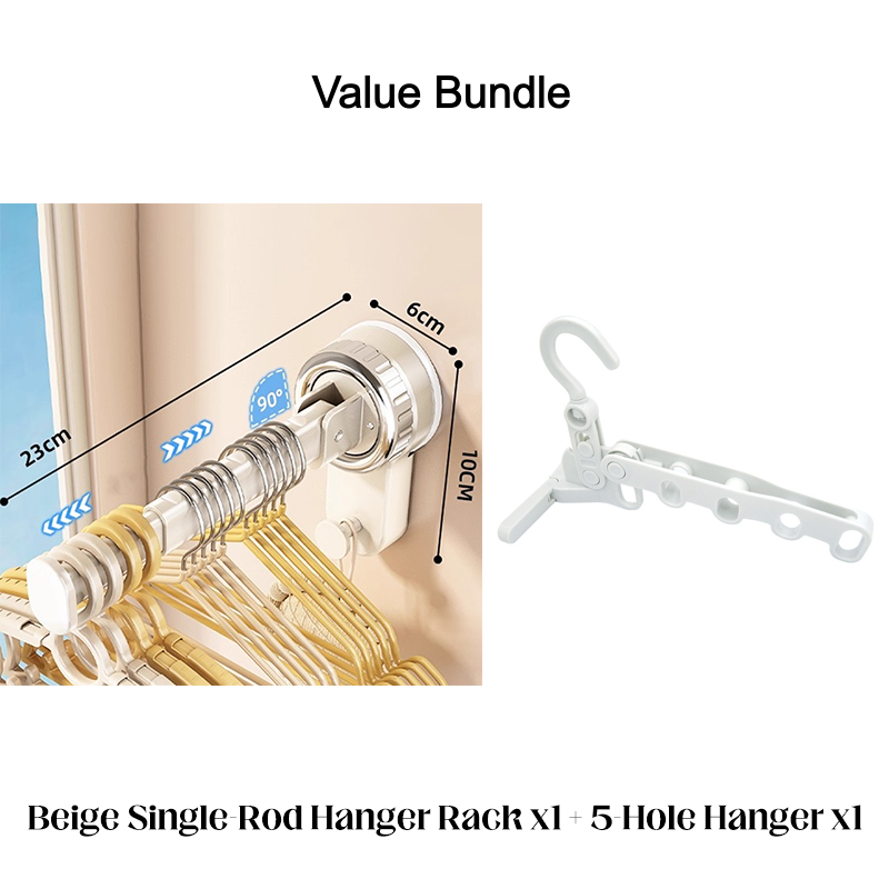 🧺‑50 % ! 🛠️ Étendoir à linge télescopique pliable à ventouses – Gain de place, stable et facile à monter – Idéal pour petits appartements, salle de bain et balcon ✨