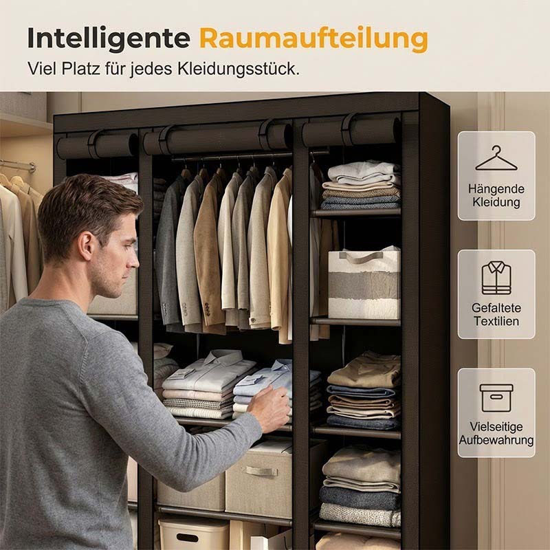 🔥 PROMO FLASH : 50% DE RÉDUCTION ! 📦 Armoire Portable en Tissu Non Tissé – Acier – 3 Tailles & Facile à Monter for Chambre & Dressing 🏠