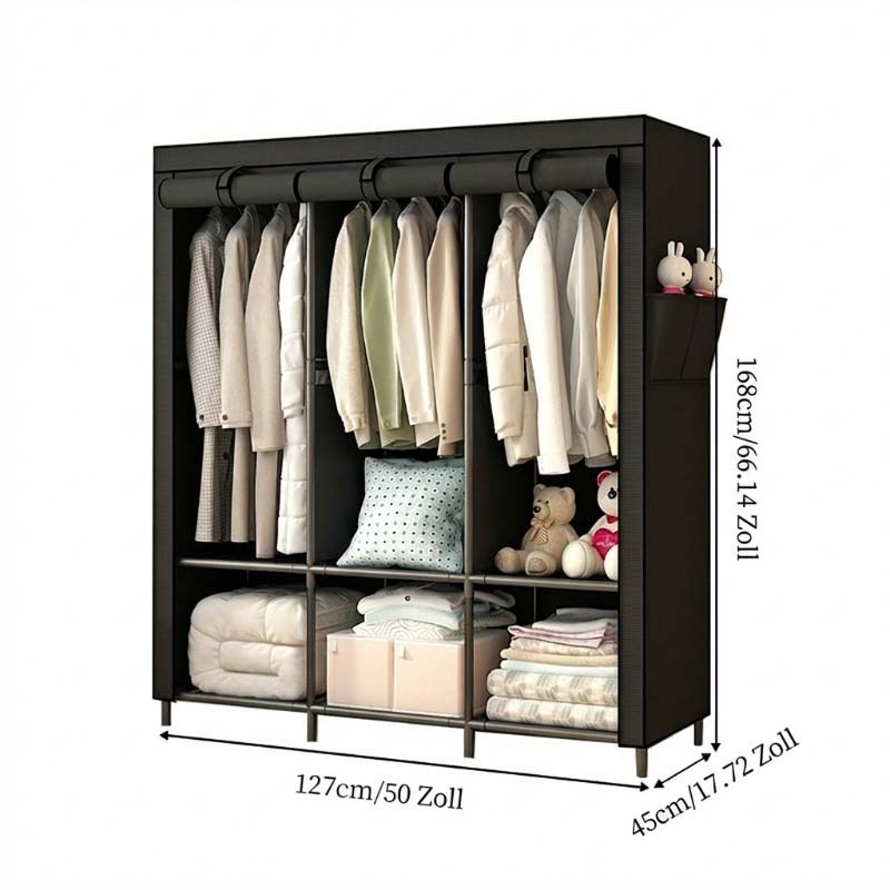 🔥 PROMO FLASH : 50% DE RÉDUCTION ! 📦 Armoire Portable en Tissu Non Tissé – Acier – 3 Tailles & Facile à Monter for Chambre & Dressing 🏠