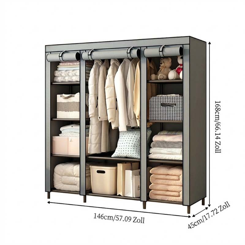 🔥 PROMO FLASH : 50% DE RÉDUCTION ! 📦 Armoire Portable en Tissu Non Tissé – Acier – 3 Tailles & Facile à Monter for Chambre & Dressing 🏠