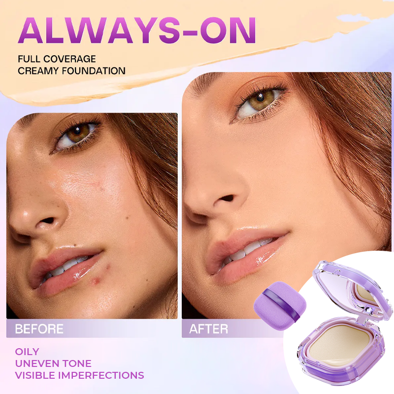 💄 50% DE RÉDUCTION 💖 Fond de teint crème longue tenue – SPF 30 & finition naturelle – Idéal pour une protection quotidienne – couvrant, confortable et lumineux ✨🌸🛡️