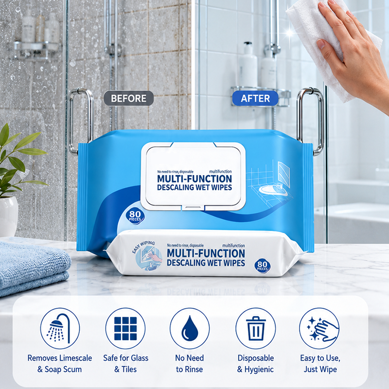 🥳 PLUS DE 50 000 EXEMPLAIRES VENDUS ! 🔥 50 % DE RÉDUCTION ! Lingettes nettoyantes détartrées multifonctions pour salle de bain