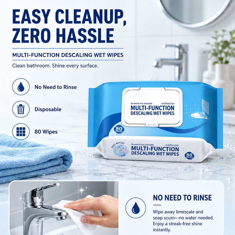 🥳 PLUS DE 50 000 EXEMPLAIRES VENDUS ! 🔥 50 % DE RÉDUCTION ! Lingettes nettoyantes détartrées multifonctions pour salle de bain
