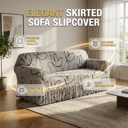 🛋️🧵 Housses de canapé universelles extensibles – Tissu élastique, fixation antidérapante, transformez votre vieux canapé en quelques secondes, la solution maline des locataires et des familles actives 🌿🏠