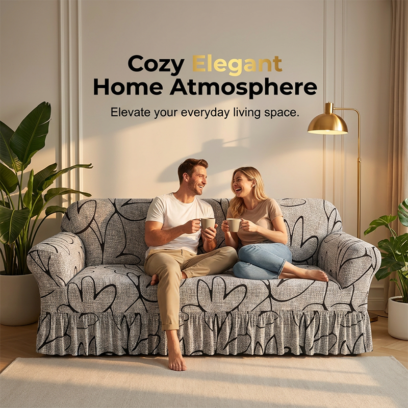 🛋️🧵 Housses de canapé universelles extensibles – Tissu élastique, fixation antidérapante, transformez votre vieux canapé en quelques secondes, la solution maline des locataires et des familles actives 🌿🏠