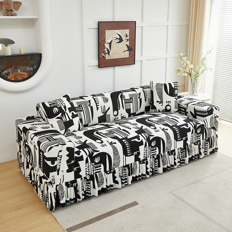 🛋️🧵 Housses de canapé universelles extensibles – Tissu élastique, fixation antidérapante, transformez votre vieux canapé en quelques secondes, la solution maline des locataires et des familles actives 🌿🏠