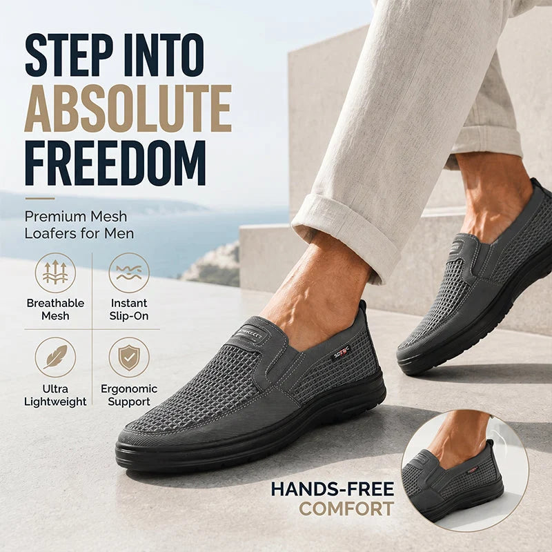 🔥-50% DE RÉDUCTION – OFFRE LIMITÉE ! 👟Chaussures décontractées slip-on respirantes pour homme – Baskets légères pour un confort au quotidien ✨