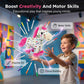 🦄 50% DE RÉDUCTION ! 🎨 Kit de Peluche Licorne à Colorier Soi-Même – Lavable & Réutilisable – 12 Feutres Non Toxiques Inclus – Développe la Créativité et la Motricité Fine – Cadeau Parfait pour Enfants ✨
