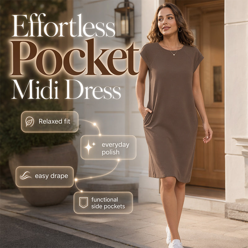 👗 PROMO LIMITÉE 50% DE RÉDUCTION ! ✨ Robe Décontractée Coton Mélangé Femme – Col Rond, Manches Courtes, Coupe Ample 🌸