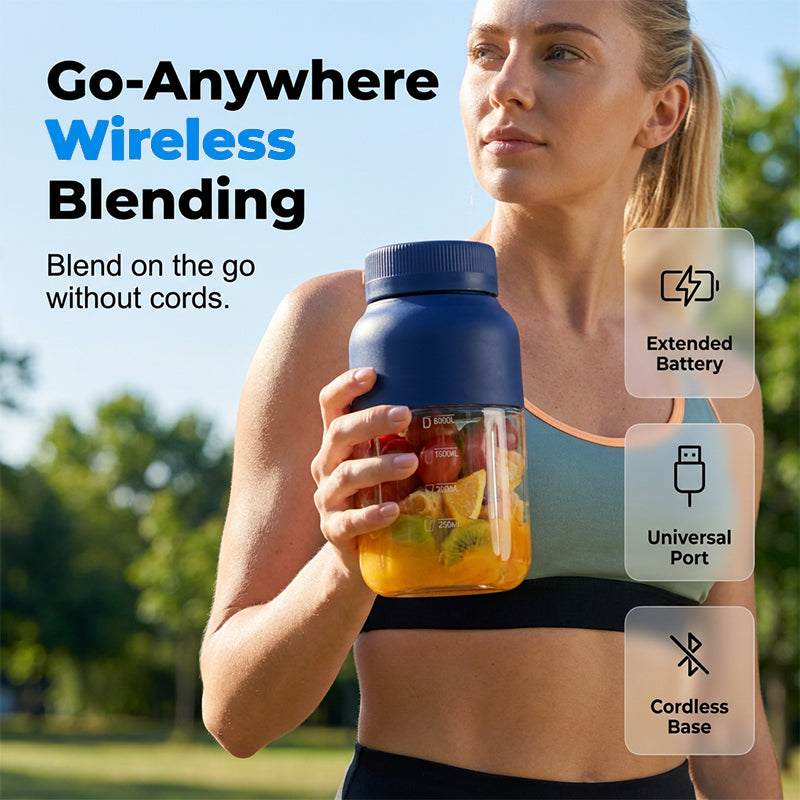 🥭☀️‑50 % MAINTENANT ! 🧊 Bouteille‑blender portable rechargeable – Mixez fruits frais et boissons glacées à tout moment 🍓🥤