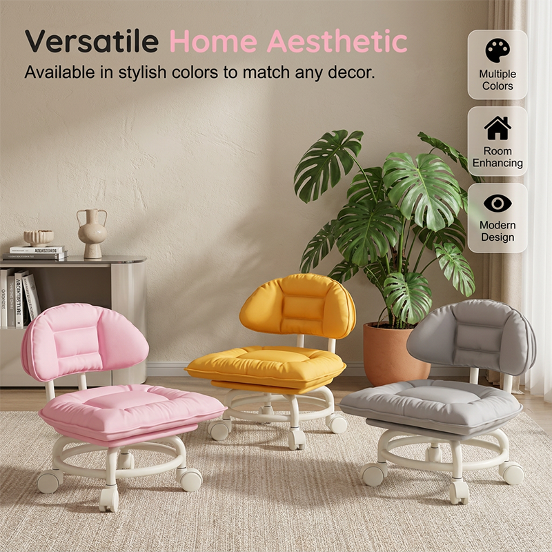 ☁️🪑 OFFRE LIMITÉE -50% | Tabouret Nuage à Roulettes – Assise Rembourrée Ultra Confort, Pivotant & Déplacement Facile ✨