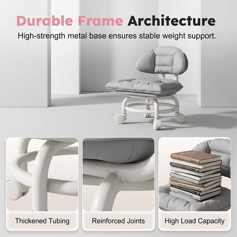 ☁️🪑 OFFRE LIMITÉE -50% | Tabouret Nuage à Roulettes – Assise Rembourrée Ultra Confort, Pivotant & Déplacement Facile ✨