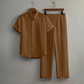 👔 50% DE RÉDUCTION 🔥 Ensemble homme 2 pièces texturé – Chemise & pantalon décontracté – Coupe coordonnée & respirante – parfait pour voyager ou un look soigné au quotidien ✨🧳🌿