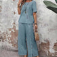 Ensemble 2 Pièces Femme : Haut Décontracté et Pantalon Large